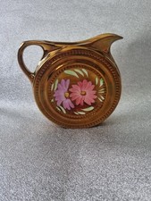 Wade Of England Bronze Gold Lustre Jug Floral Decorative Collectable Vintage 