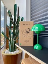 &Tradition Flowerpot VP9 Verner Panton 1968 Portable Table Lamp Signal Green