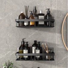 Bathroom Shelves No-drill Wall Mount Corner Shelf Shower Storage Rack Holder WC