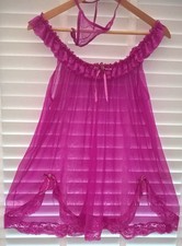 Sexy Sheer BOLD PINK FRILLY