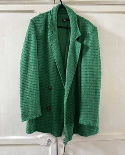 Zara green tweed double - zara,