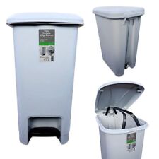10,25 & 40L Light Grey Pedal Bin Waste Garbage Indoor Kitchen Recycling DustBin