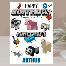 MINECRAFT Birthday Card