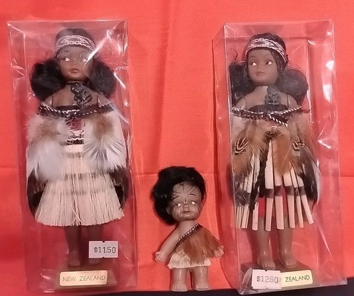Vtg 80s lot maori dolls - vtg,