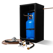 Steel Gas Locker for 7kg Butane Bottle (Bulkhead regulator) Camper Motorhome RV