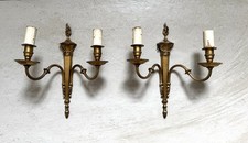 Pair Antique French Gilt Brass