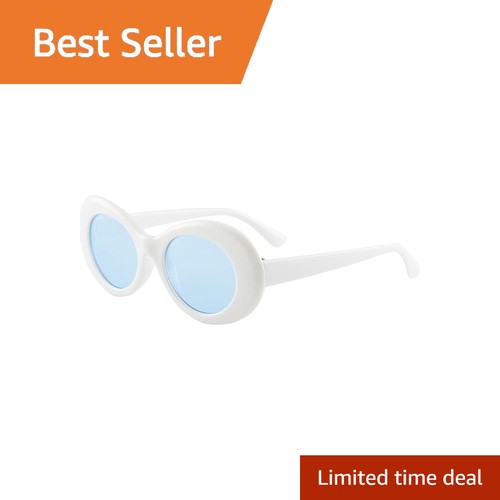 Admiring white blue - blue, oval