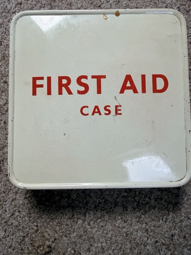 Vintage first aid kit with - first,