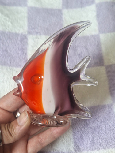 Decorative glass fish figurine - decorative,