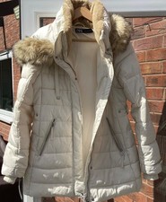 Zara cream hooded puffer