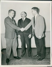1938 Photo Bill Platt Yale Football Capt William Stack Lansing Center Sports 7X9
