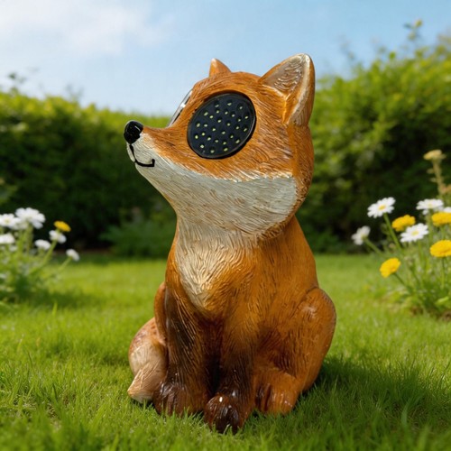 Solar fox garden light - garden, led