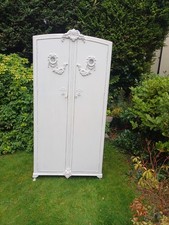 Vintage Painted French Wardrobe Interior Drawers Shabby Chic Help With Courier