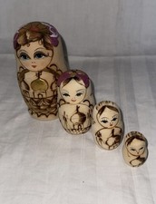 7. Bought In Russia Matryoshka Nesting Dolls 4 Piece Set