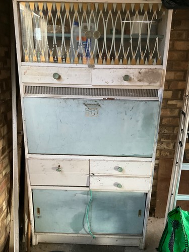 Vintage 1950s blue kitchen - 1950s,