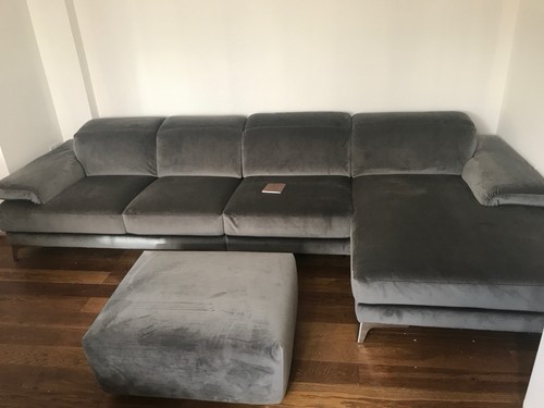 Natuzzi grey shape corner - natuzzi,