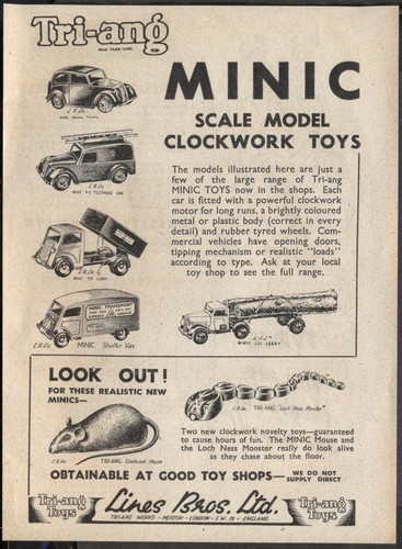 1940s advert for tri - for, tri-ang
