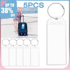 5 Pack Cruise Luggage Tag Holder, Waterproof Luggage Label Holders Clear Tags