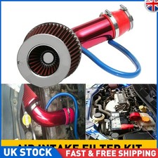 Universal Car Cold Air Intake Filter Induction Kit Pipe Hose System Carbon Red