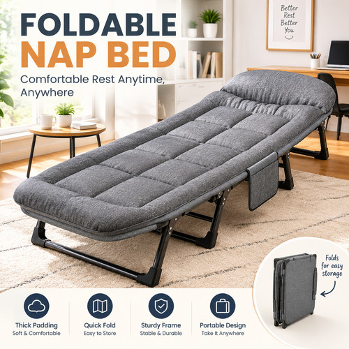 Folding guest bed - bed, single