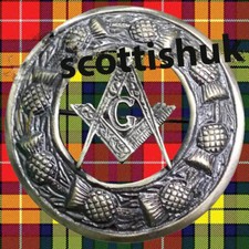 Scottish Kilt Fly Plaid Brooch
