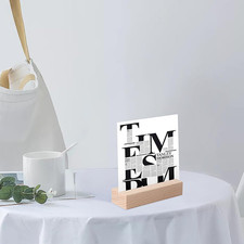 Wood Place Card Holders, 10 Pcs Table Number Stands, Photo Name Postcard Menu...