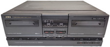 Aiwa FX-W909 Stereo Double Cassette Tape Deck Black Vintage Tested has Faults