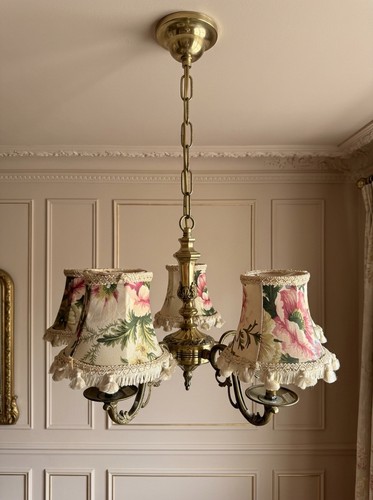 Vintage satin brass lighting - brass,