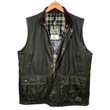 Barbour A220 Westmorland Vintage Wax Waistcoat Jacket Mens Large Sage Gilet