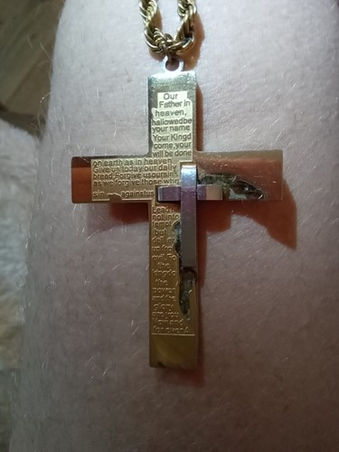 9ct gold plated cross - ,