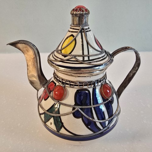 Moroccan ceramic and silver - and,
