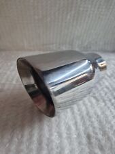 4" Slash Cut Sports Double Skin Exhaust Tail Pipe Silver Stainless Steel 304 2.5