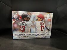 2018 Bowman Chrome Baseball HTA Factory Sealed Hobby Box 3 Auto RC