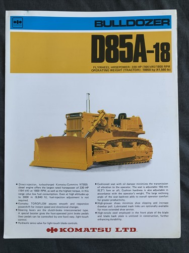 Komatsu d85a bulldozer spec - bulldozer,