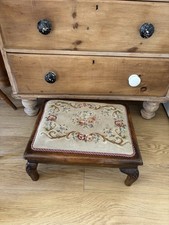 Vintage Tapestry Footstool , Cottage Core🌺
