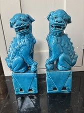 A Pair Of Blue Chinese Foo