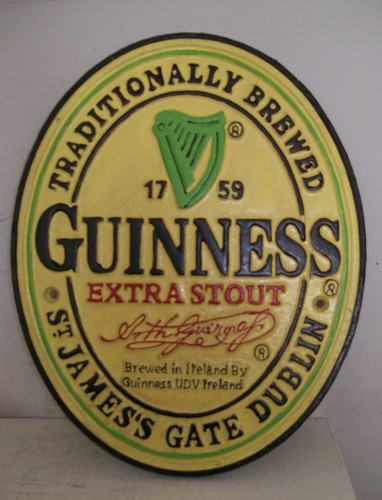 Large cast iron guinness hand - iron,