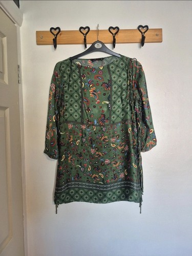 Zara green boho - paisley, dress