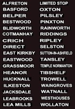 MODEL BUS TRANSFERS 1/76th 1 SET  MIDLAND GENERAL INTERMEDIATE DESTINATIONS