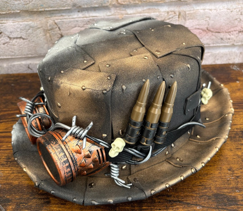 Unique steampunk top hat - top,