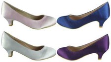 NEW LADIES BRIDAL SATIN SHOES