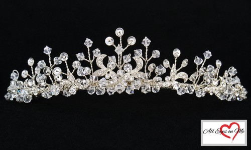 Silver tone floral vine - tone,