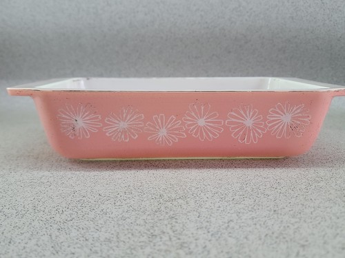 Pyrex pink vintage snowflake - pyrex,