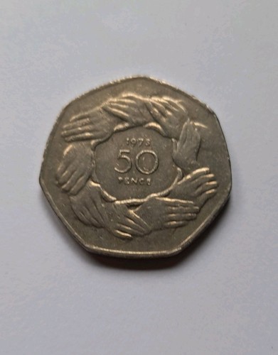 1973 eec hands 50p - 50p, circulated
