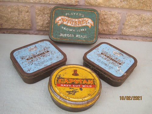Retro vintage tobacco tins - retro,