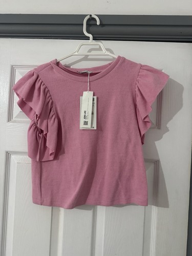 Zara pink fleece ruffle - zara,