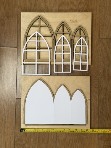 Triple stain glass window - triple,