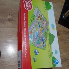 Chad Valley Dual Sided Toy Car Mat and 2 Cars