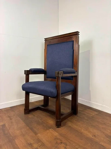 Georgian mahogany throne arm - throne,