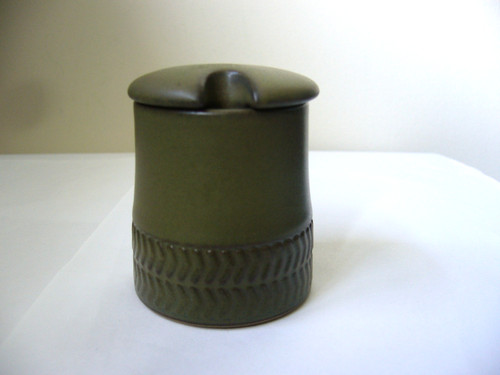 Denby chevron lidded mustard - chevron,
